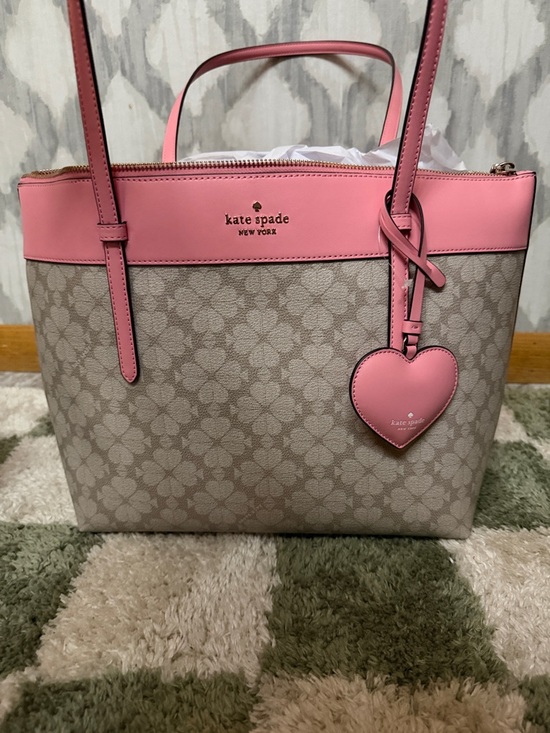 kate spade Handbags - Kate Spade ♠️ Flower Tote with Leather Heart Charm